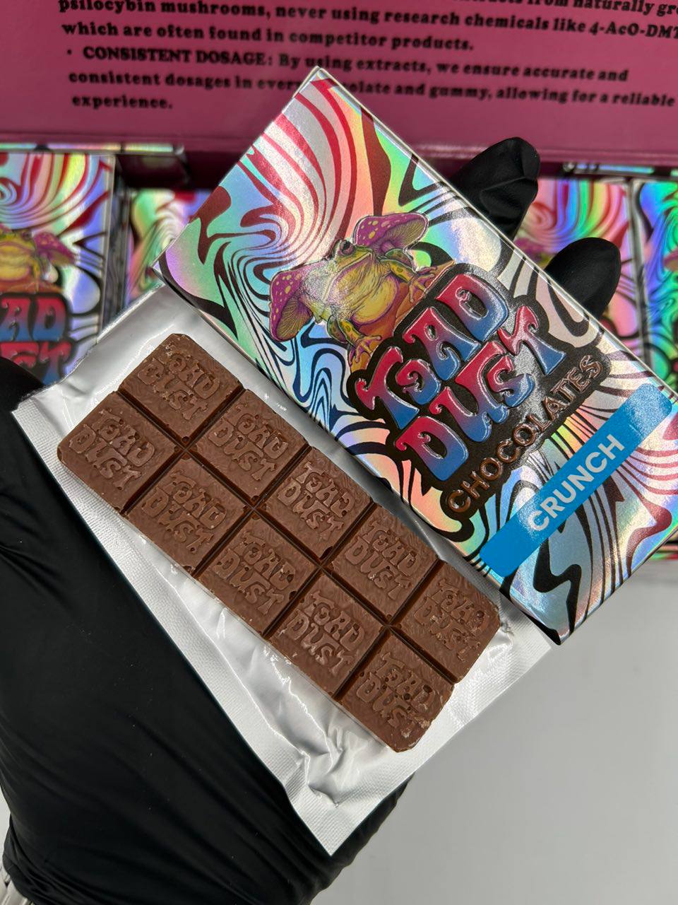 toad dust mushrooms chocolate