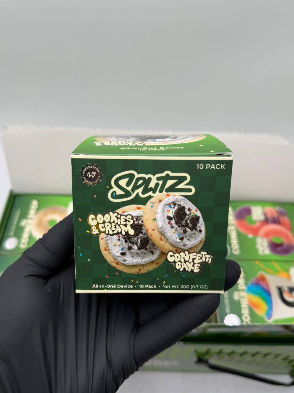 Splitz 2G The Corner Drop device showcasing dual chamber Liquid Diamond oil.